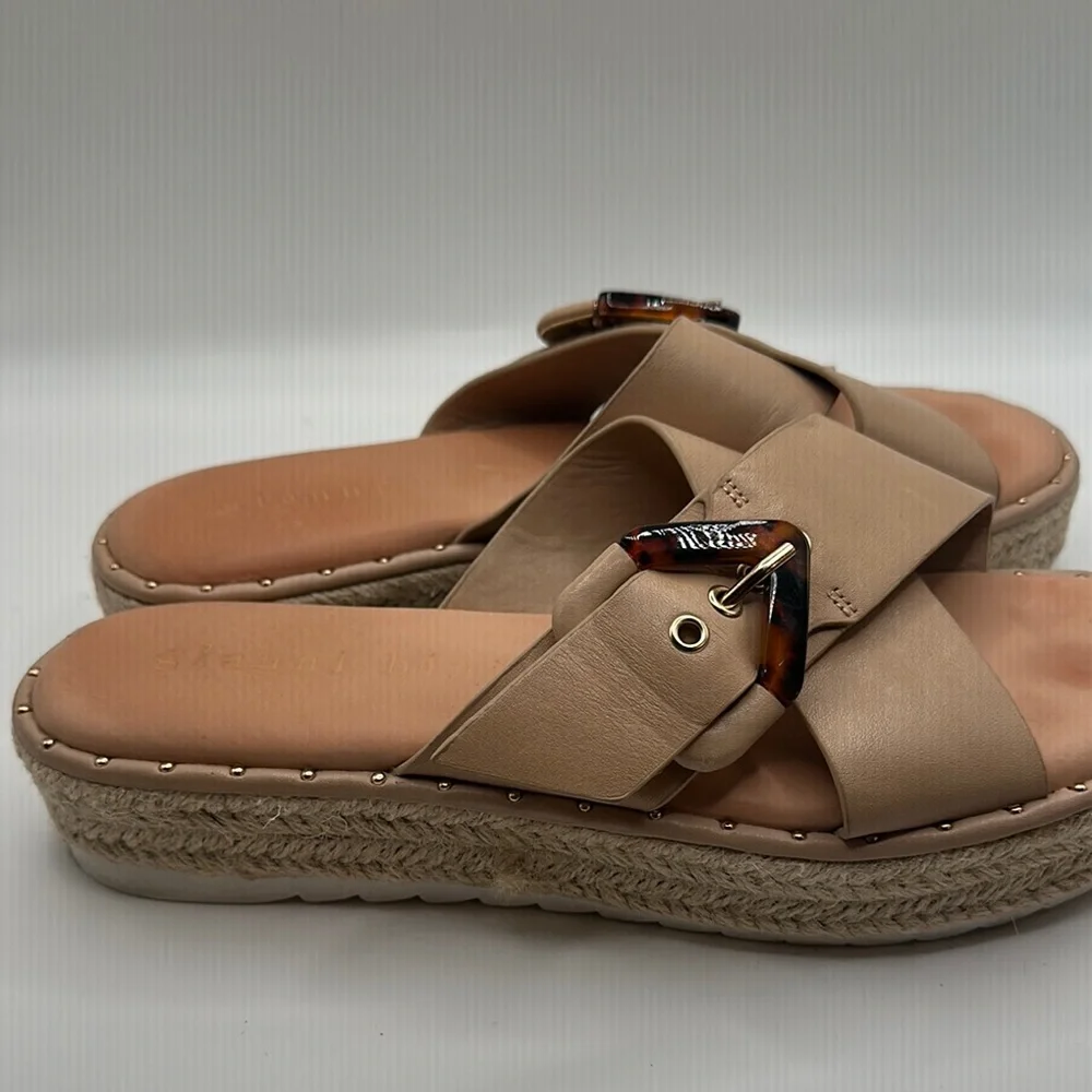 Gianni Bini Sz 8 Tan Espadrille Platform Sandals